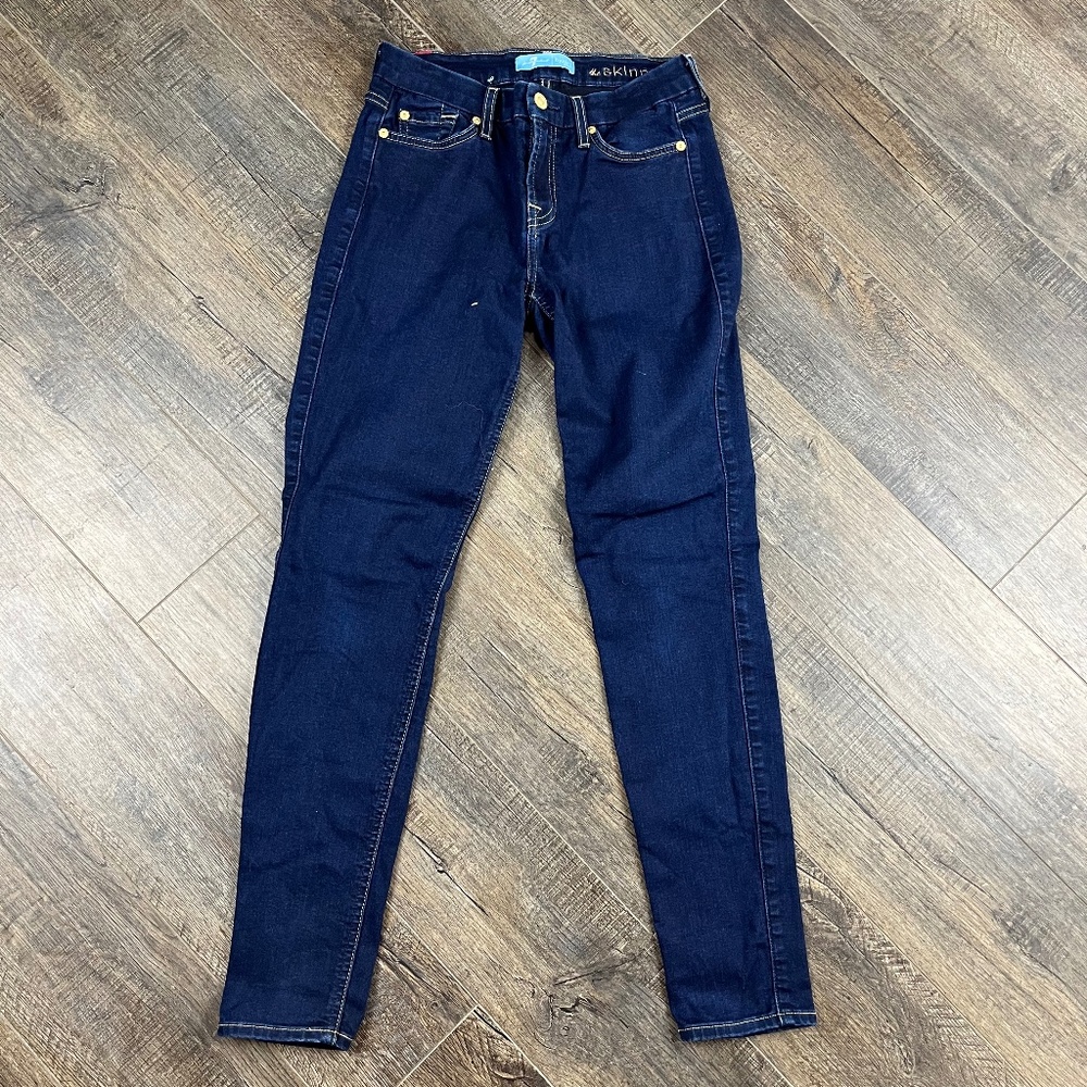 7 For All Mankind Skinny Blue Jeans Pants Denim ((size 26))